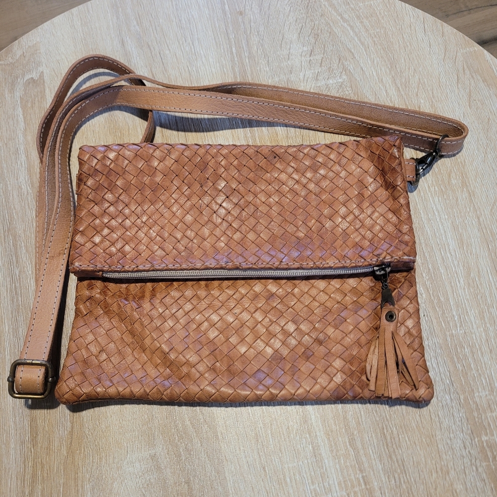 Leather Crossbody Purse Handmade in Spain